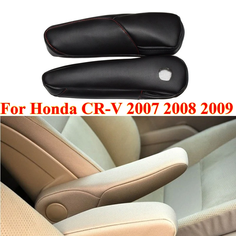 

2PCS Car Seat Armrest Cover Trim Protection Microfiber Leather Handrest Hand Holder Protector for Honda CR-V 2007 2008 2009