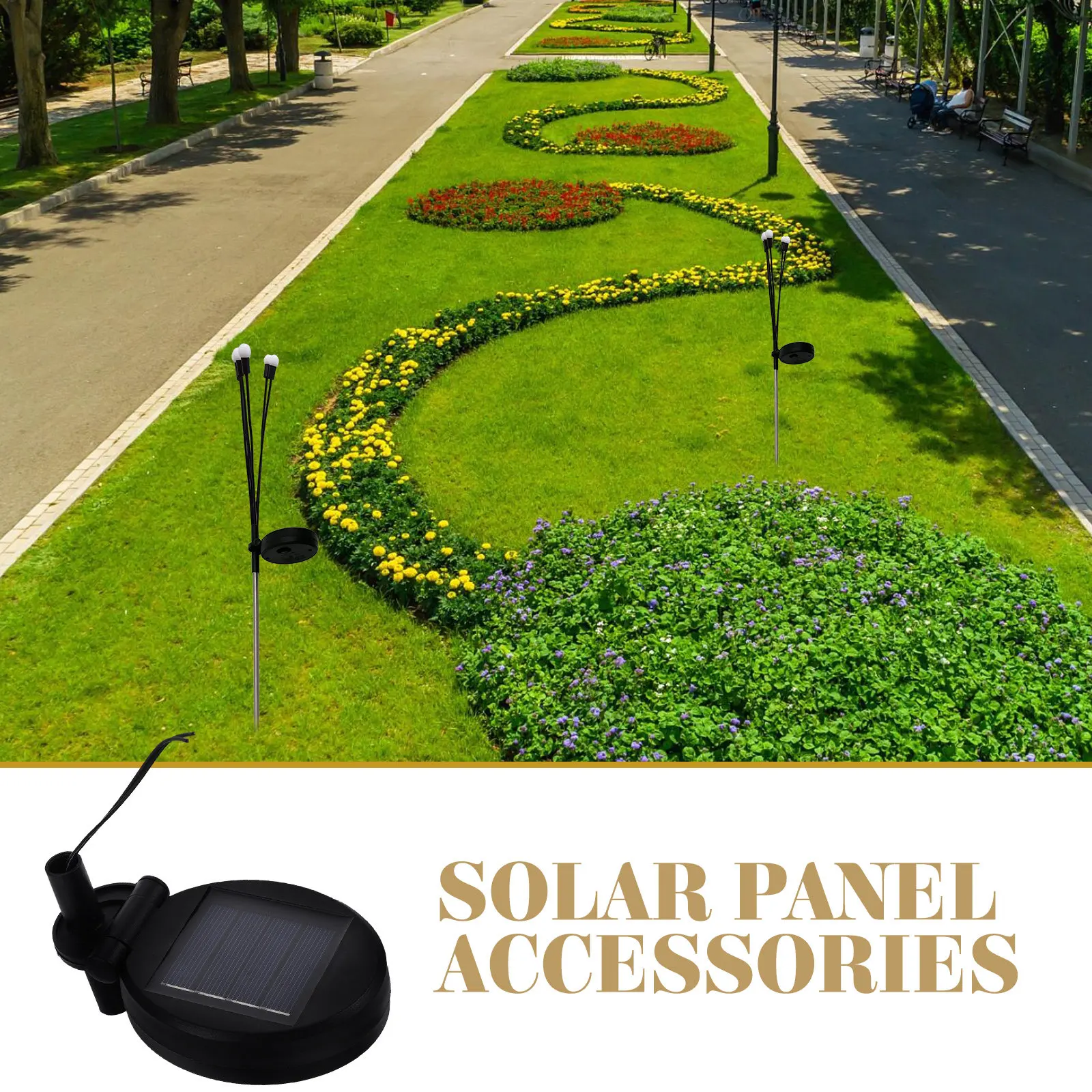 2 Pcs Solar Panel Outdoor Yard Decoration Garden Replacement Lights Parts Portable Decorations Mini