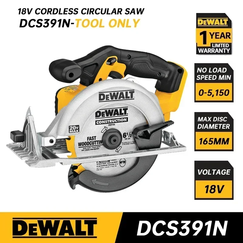 dewalt serra circular sem fio dcs391 bare tool multifuncional maquina de corte para madeira electric saw power tool dcs391n 01