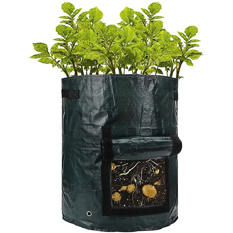 Potato Grow Bag PE Vegetable Onion Planting Bag with Handle Thickened Garden Carrot Taro Peanut Growing Bag Waterproof