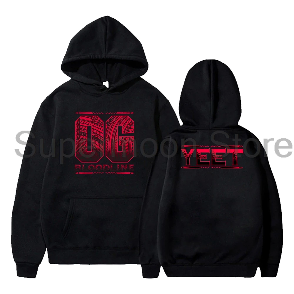 Jey Uso Yeet Bloodline Hoodie Long Sleeve Streetwear Women Men Hooded Sweatshirts Hip Hop Clothes