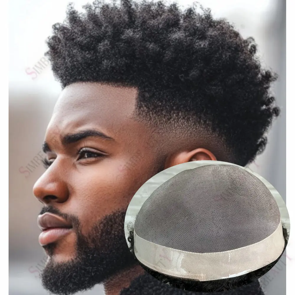 Men Toupee 6Mm Afro… - image