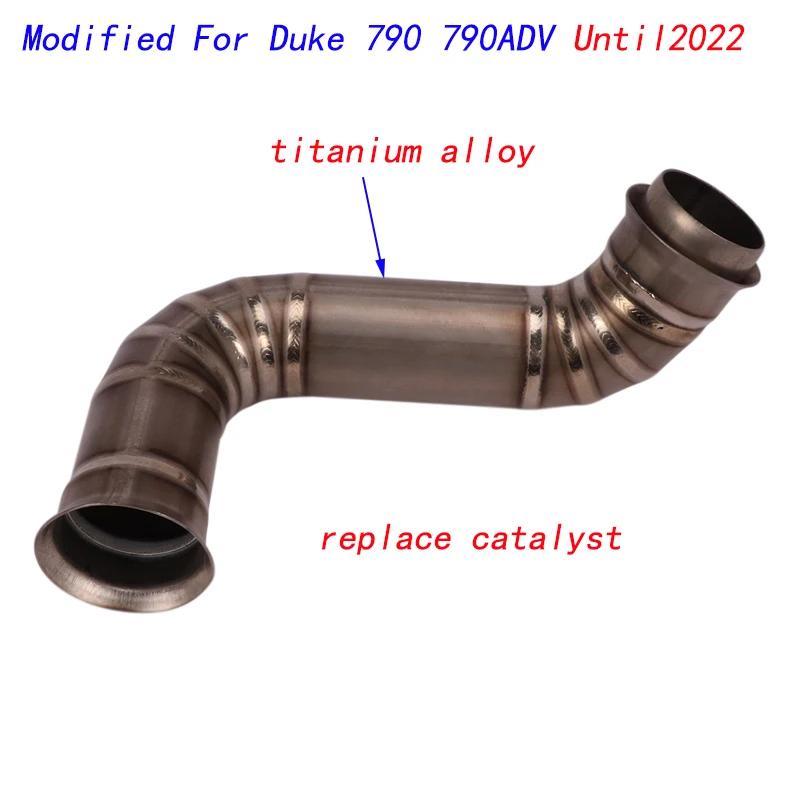 Escape   Motorcycle Exhaust  Mid  Connect Tube Middle  Link Pipe Titanium Alloy  For   Modified For Duke 790 790 Until 2022