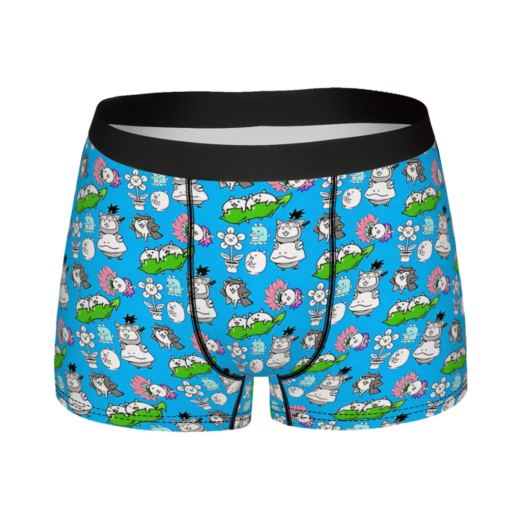 Blue Battle Cat Underpants Cotton Panties Men's Underwear Print Shorts Boxer Briefs