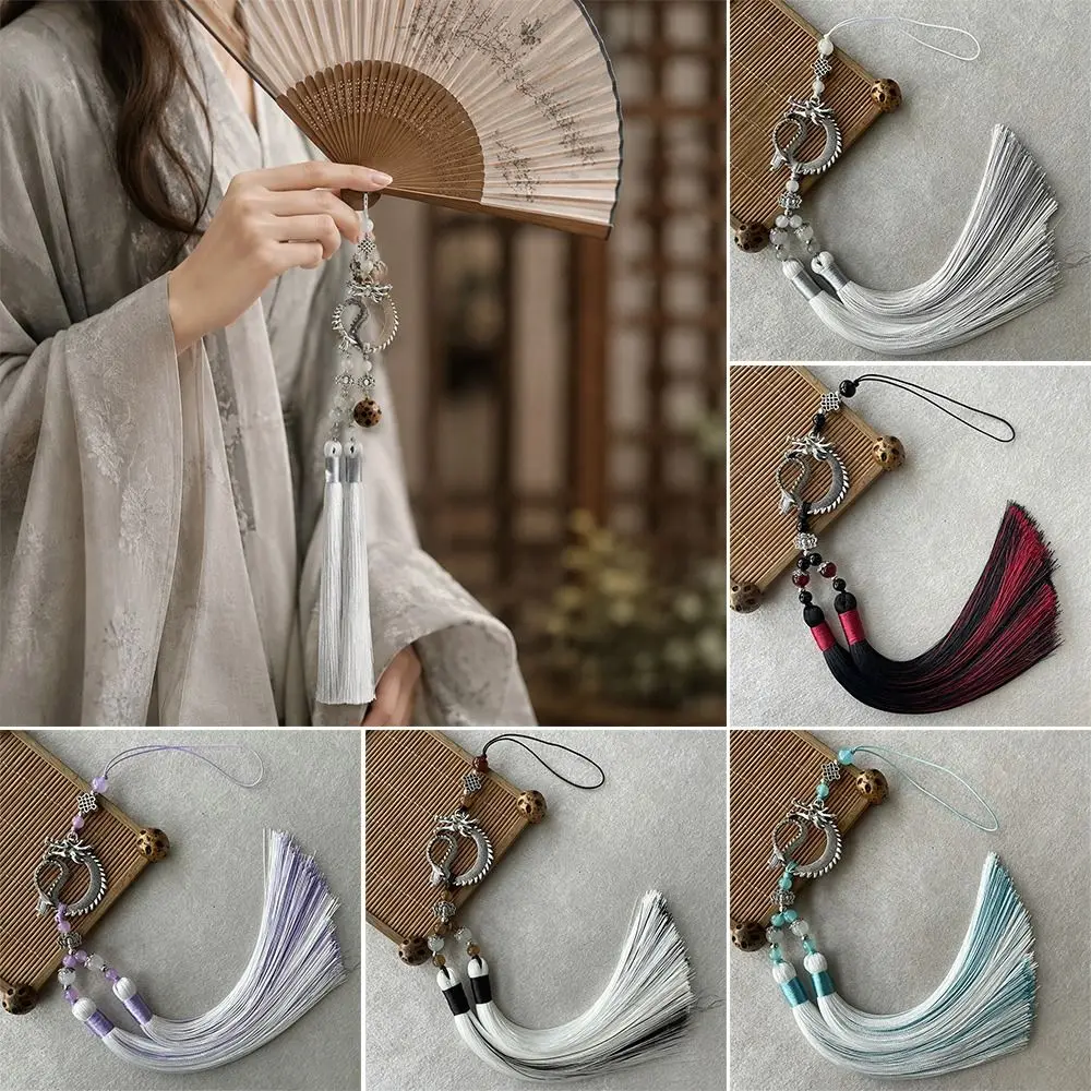 Unisex Alloy Chinese Style Pendant DIY Tassel Ornament Drop Style Ancient Fan Pendant Lightweight Flute Pendant
