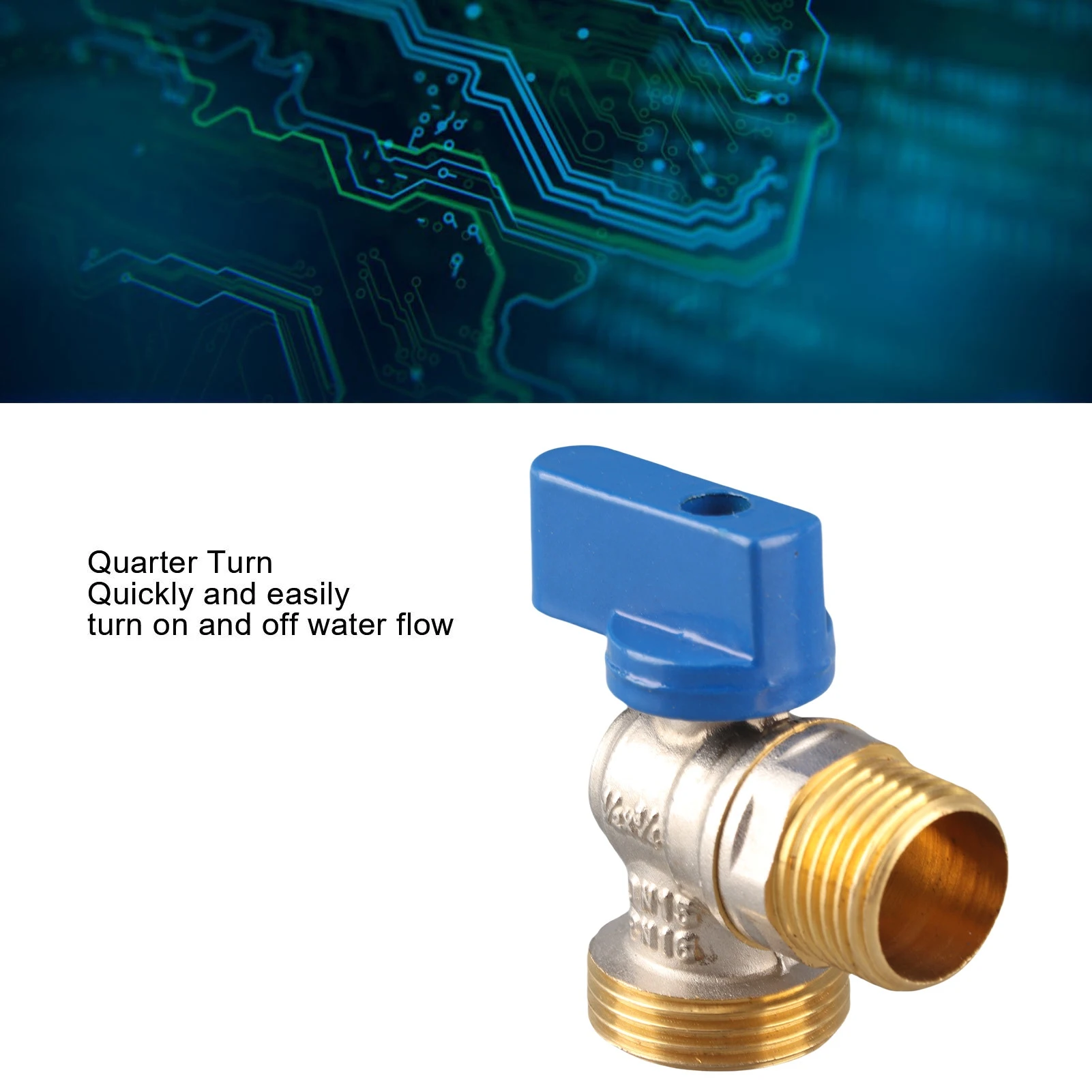 1/4 Turn Angle Stop Valve Angle Stop Valve G1/2 DN15 Male X G3/4 DN20 Male Thread Brass Quarter Turn  Valve