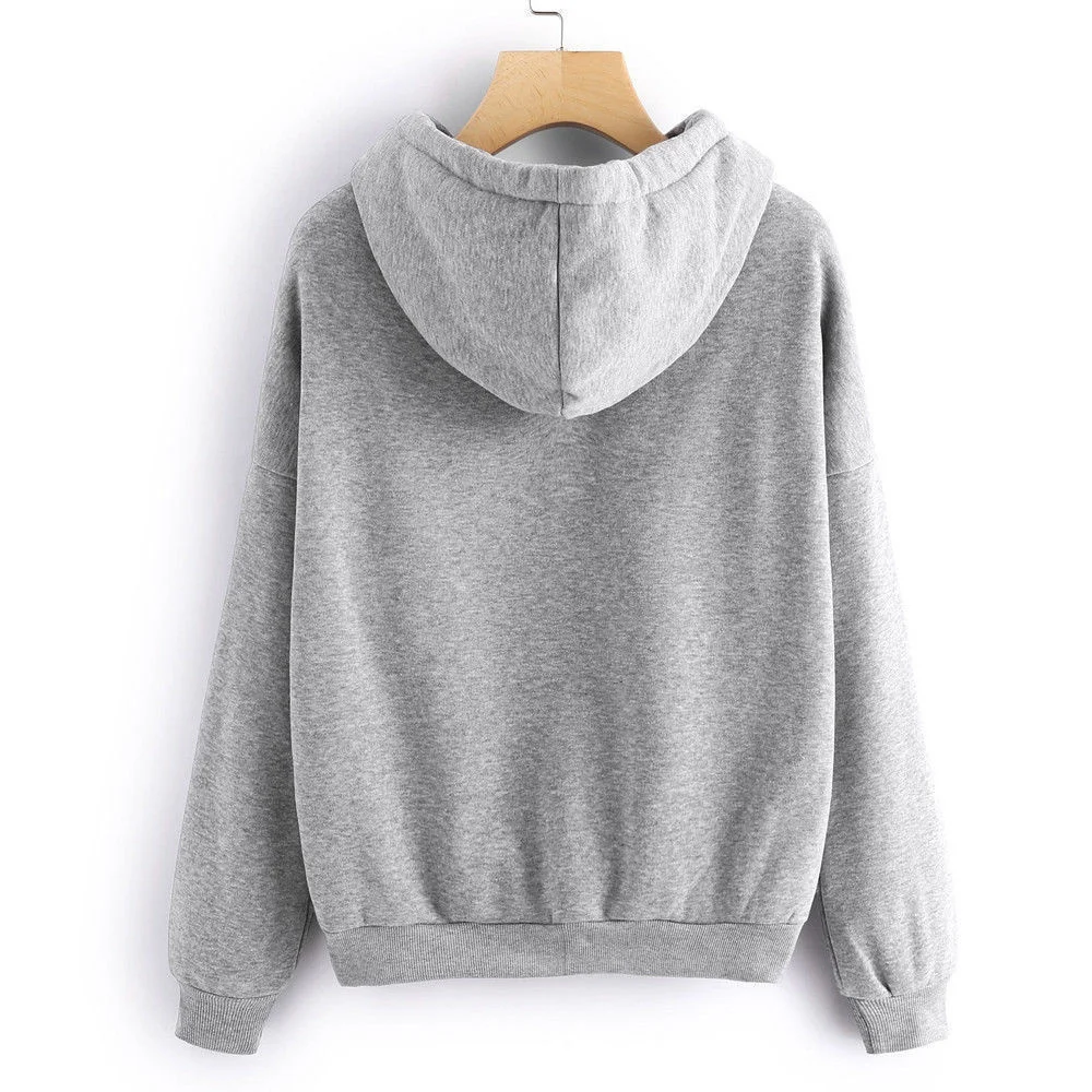 Felpa con cappuccio Pullover per donna regalo con stampa gesto cuore stile Casual per il giorno dell\'anniversario di natale