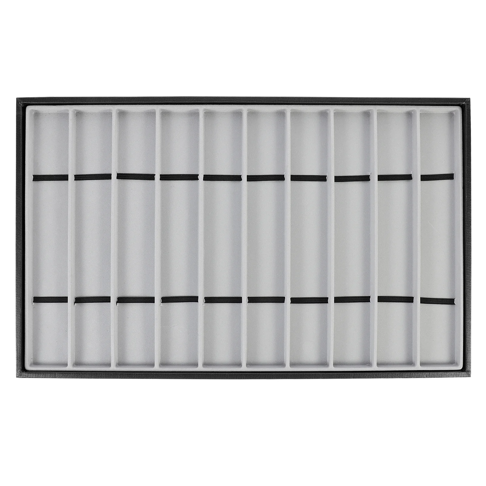 

10 Slots Strap Storage Tray Rings Drawer Clear Jewelry Stand Wristwatch Showcase Holders