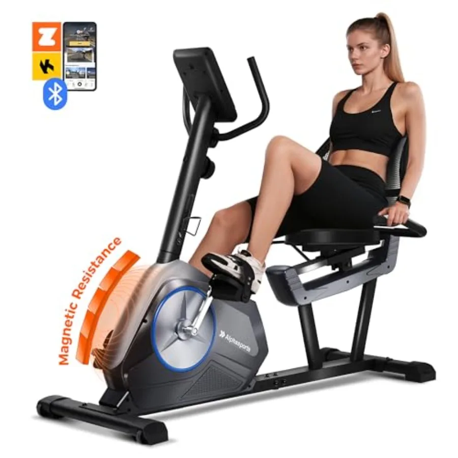 

Recumbent Exercise Bike for Adult and Seniors Stationary Bike 400 lbs Capacity 16level Magnetic Resistance and Comfortable Adju