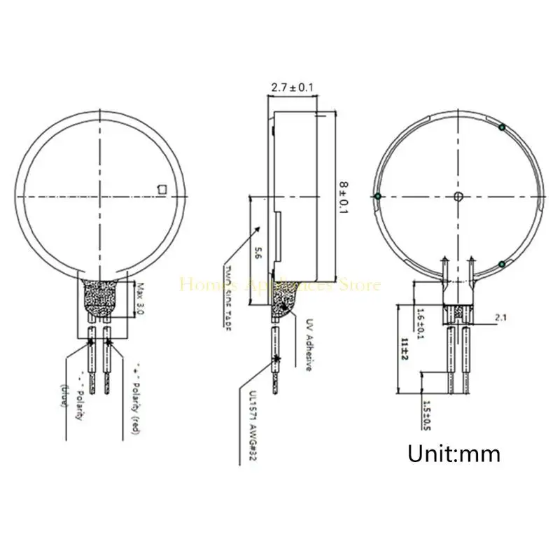 D0AB 3V 12000RPM Motor vibrante Micro Motor vibratorio para electricidad también