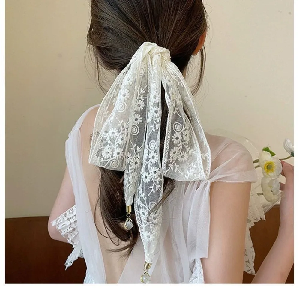 1 unidad de diadema elegante y exquisita para mujer, con colgante de cinta trenzada, diadema sencilla y chic con flores caladas, lazo para el pelo.