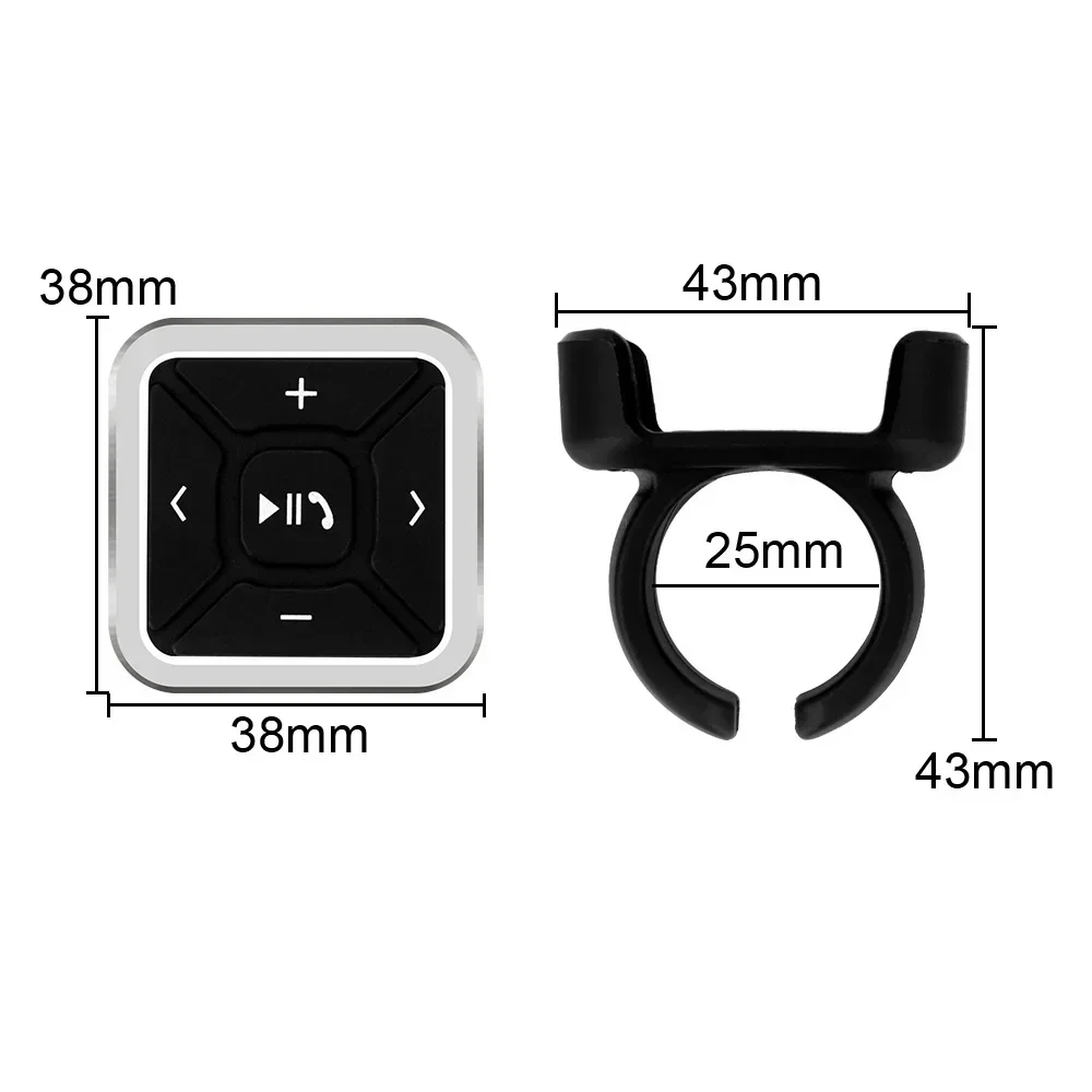 سماعة لاسلكية تعمل بالبلوتوث عجلة القيادة التحكم عن بعد لنظام أندرويد IOS الهاتف الذكي التحكم تصفيف السيارة للوسائط MP3 تشغيل الموسيقى جديد