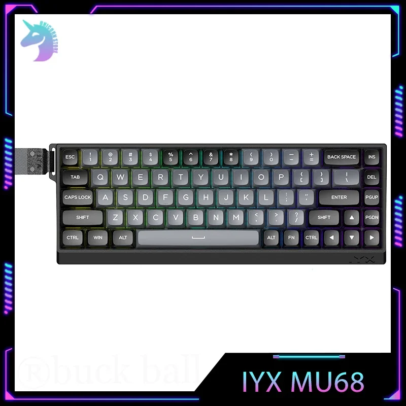 

IYX MU68 Gamer Mechanical Keyboard Wired Magnetic Switch Keyboard Keyboard Hot Swappable RGB Backlit E-sports Game Keyboard Gift