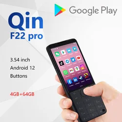 Qin-F22 Pro Smartphone com Touch Screen e Botões, Google, Multi-Idioma, Android 12, 3.54 