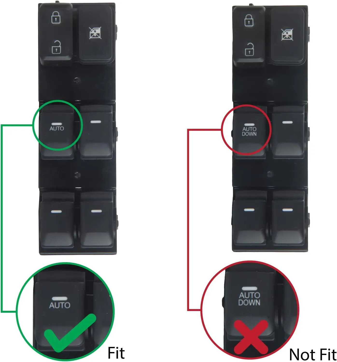 Front Left Driver Side Power Window Switch For Kia Sportage 2011-2016 93570-3W600WK Car Accessories 16Pins Blue LED 93570-3W000