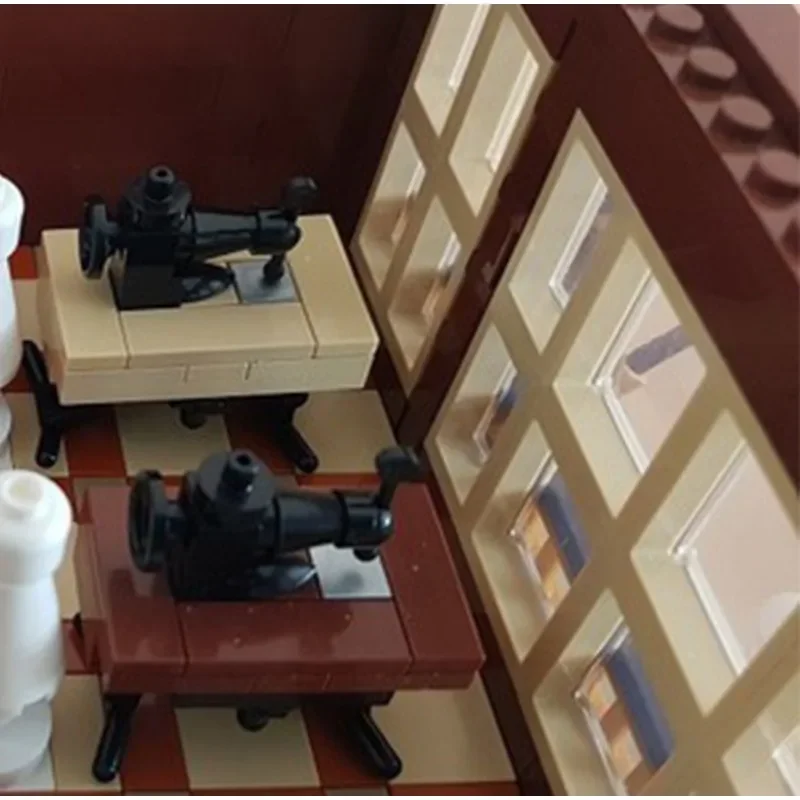 2911PCS MOC Creative Street View Fashion Salon Modular Model Architecture Building Block Education Assembly Model Kids Toy Gift