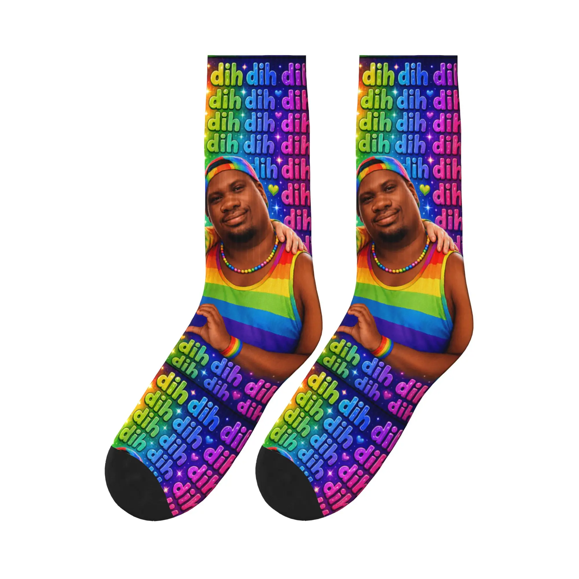 John Pork Dequavious Pork Dih Gay Pride Month Brainrot Meme Stockings Men Socks Breathable Socks Winter Running Anti Socks Gift