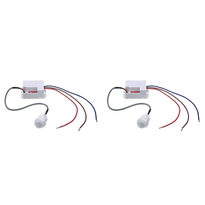 

2X Practical Useful Wall PIR Sensor Detector Light Switch 50/60Hz 6M Motion Occupancy Rest Dips 220-240V/AC 360°