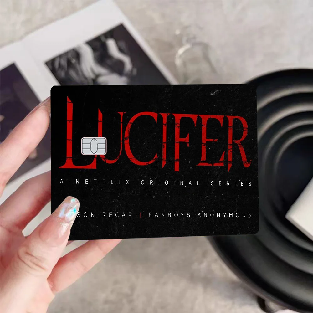 ملصقات بطاقة الائتمان Hello Detective Degenerate Angel Lucifer لـ VISA Bank Bus Metro Access Card غطاء طبقة رقيقة واقية