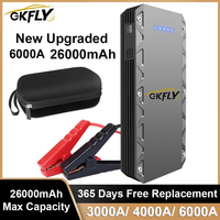 GKFLY 12V Car Jump Starter 18000mAh 3000A Starting Device Power Bank Car Battery Booster Charger For Petrol Diesel Car Starter