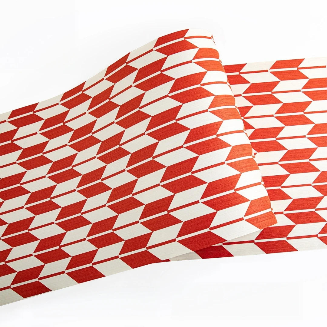 58x250cm Red Arrow Design Engineered Wood Veneer for Furniture Cabinets Renovation Interior Decoration Panel Design
