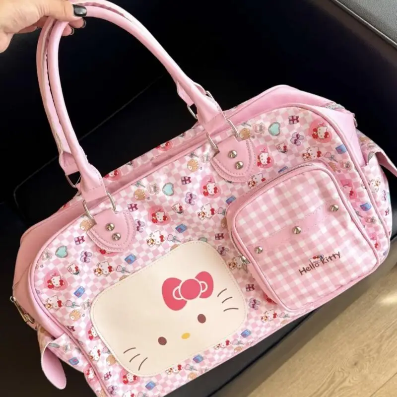 

New Cartoon Cat Handbag Travel Bag Large Capacity Portable Multifunctional Tote Bag Gym Bag Women's Travel Fitness Handbags