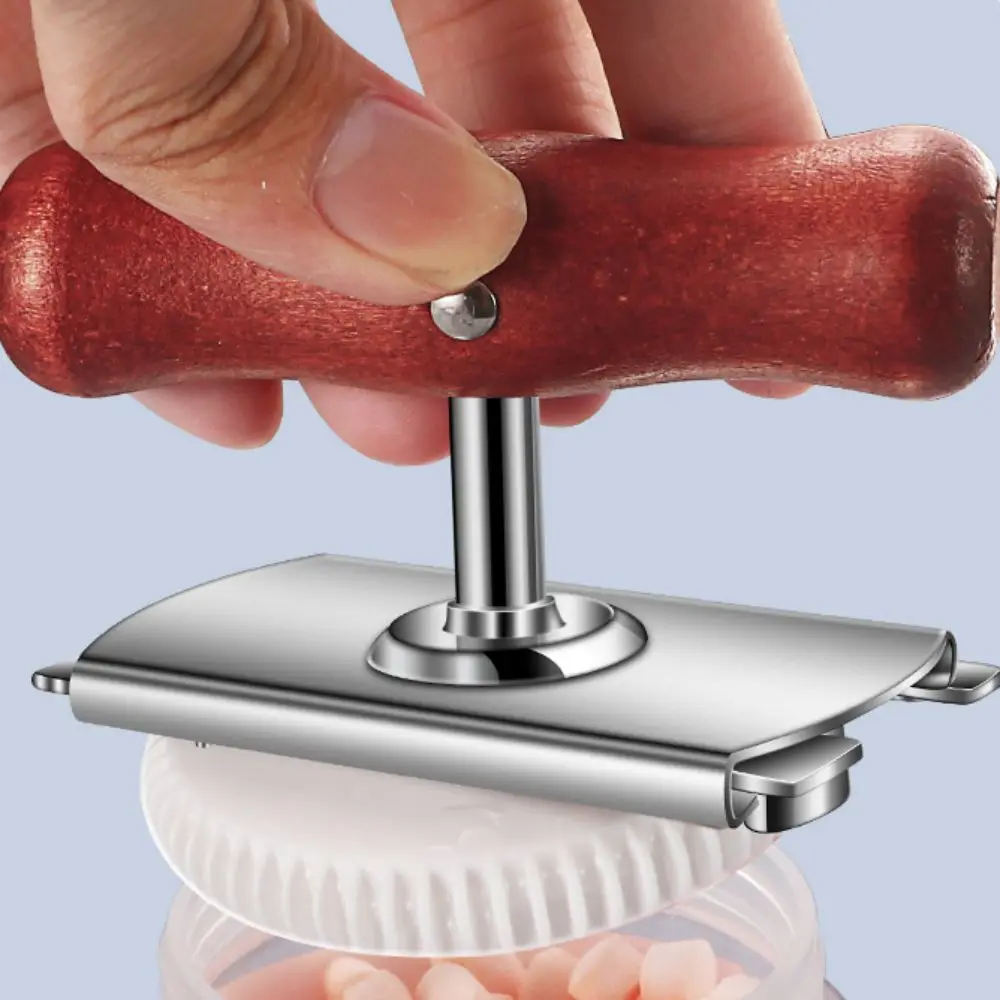 Durable Adjustable Screw Can Opener Stainless Steel Wood Handle Jar Opener Labor-saving Rotary Bottle Cap Remover The Weak Hand