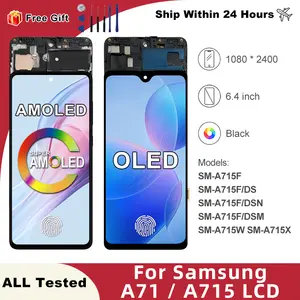 Bilashmart Super AMOLED Samsung Galaxy A71 4G LCD SM A715F/DSN SM A715F/DS Display Touch Display Digitizer Assembly Samsung A715 LC