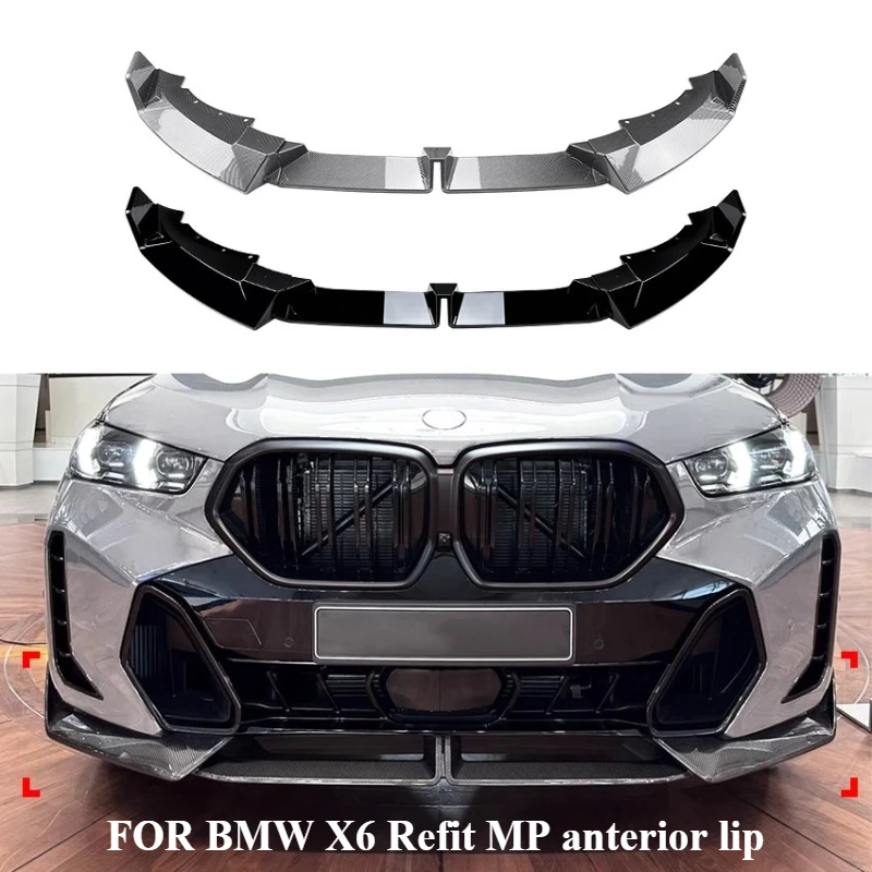 FOR BMW X6 Black Knight Front Lip modified MP Thunder Front Shovel Black Knight Front bumper Appearance Kit