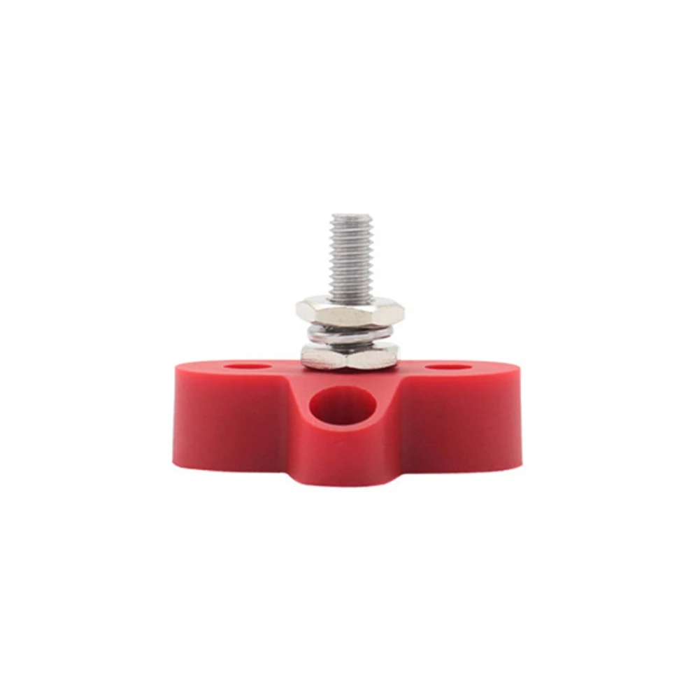 A93E-6Pcs 5/16 Inch DC 48V Busbar Power Terminal Block M8 Positive Negative Power Distribution Stud For RV Ship Boat