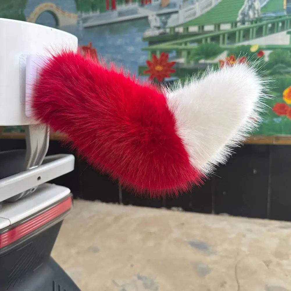 Künstlicher Fell-Schwanz als Auto-Dekoration, Niedliches Flauschiges Heck-Stoßstangen-Ornament, Lustiges Flauschiges Tier-Schwanz-Accessoire für Auto, LKW und Roller – Detail 17