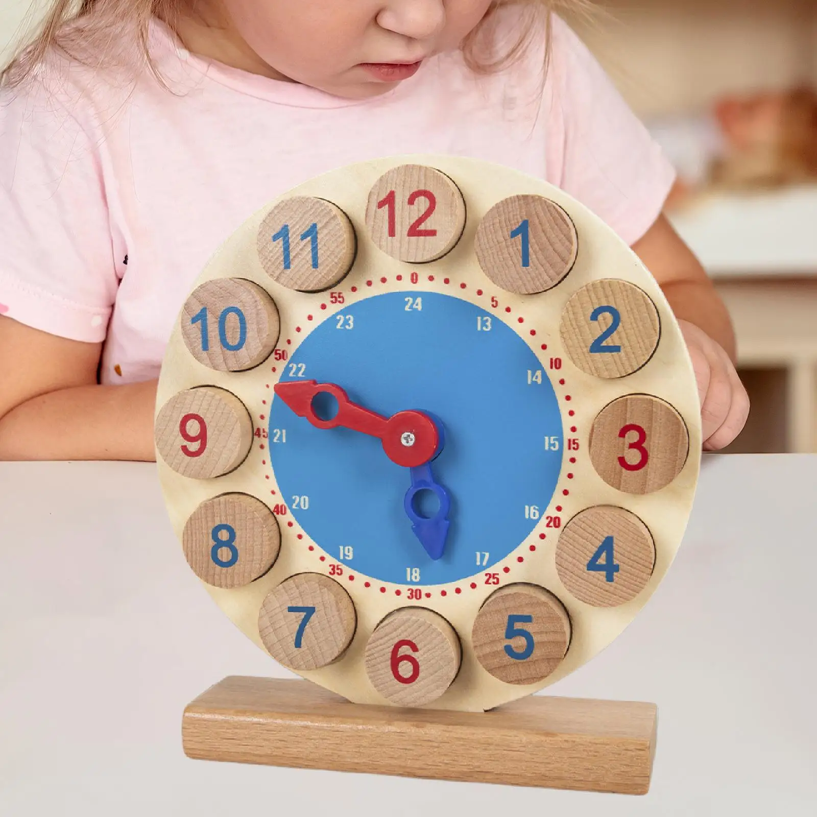 ساعة التدريس، التجارب التي تصنعها بنفسك الجذعية للأطفال التعليم ساعة خشبية لعبة وقت التعلم، أرقام للأطفال المدارس الثانوية بنين بنات