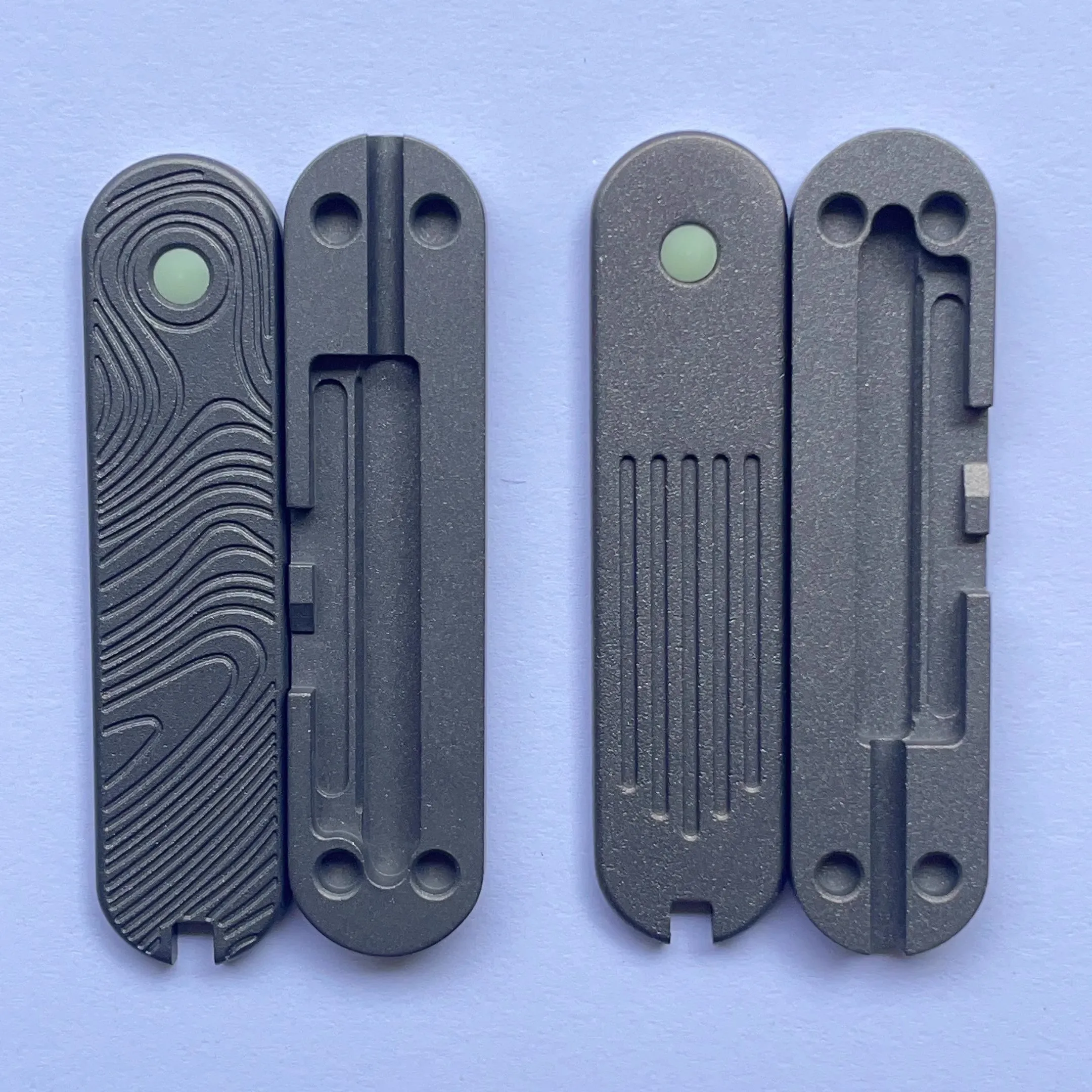 1 Pair Titanium Alloy TC4 Scales for 58mm Victorinox Swiss Army Knife MOD 58 SAK Handle Replacement