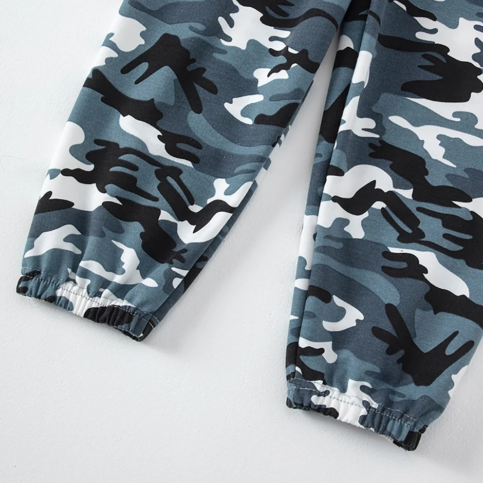 Kinder Multi-color Camouflage Coole Hübsche Sport Hosen Jungen Freizeit Training Harun Hosen Mädchen Joker Elastische Taille Hosen – Detail 14