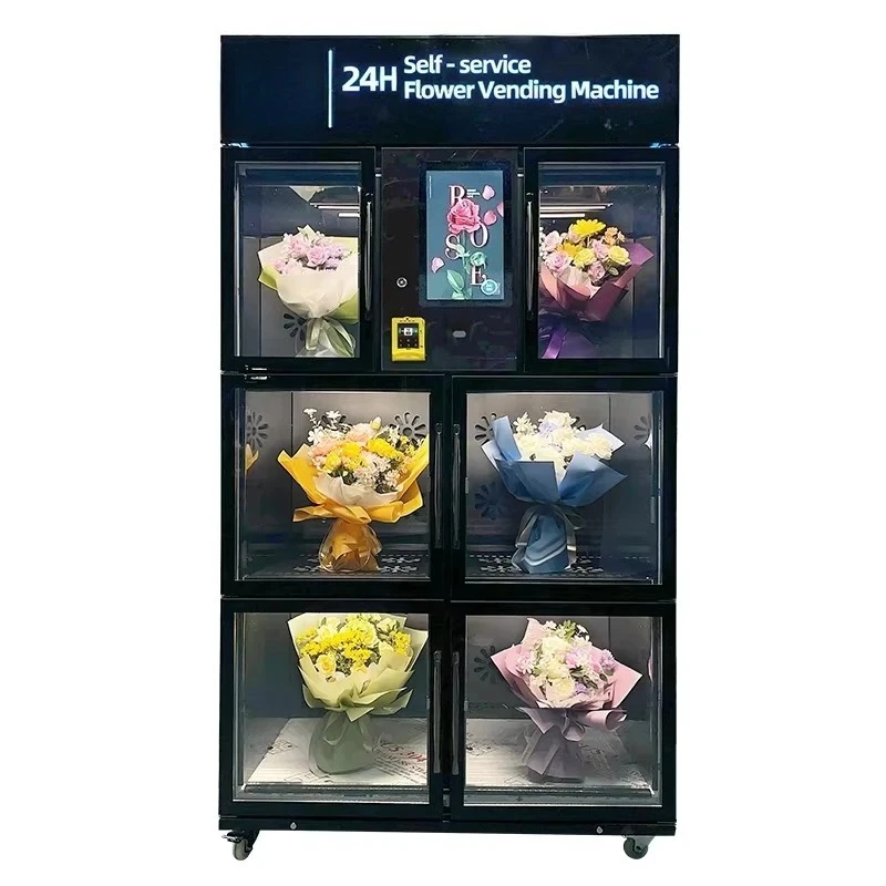 FOODLINE Customized Smart Locker Flower Vending Machine Refrigerated 24H Unattended for Flower Distribution