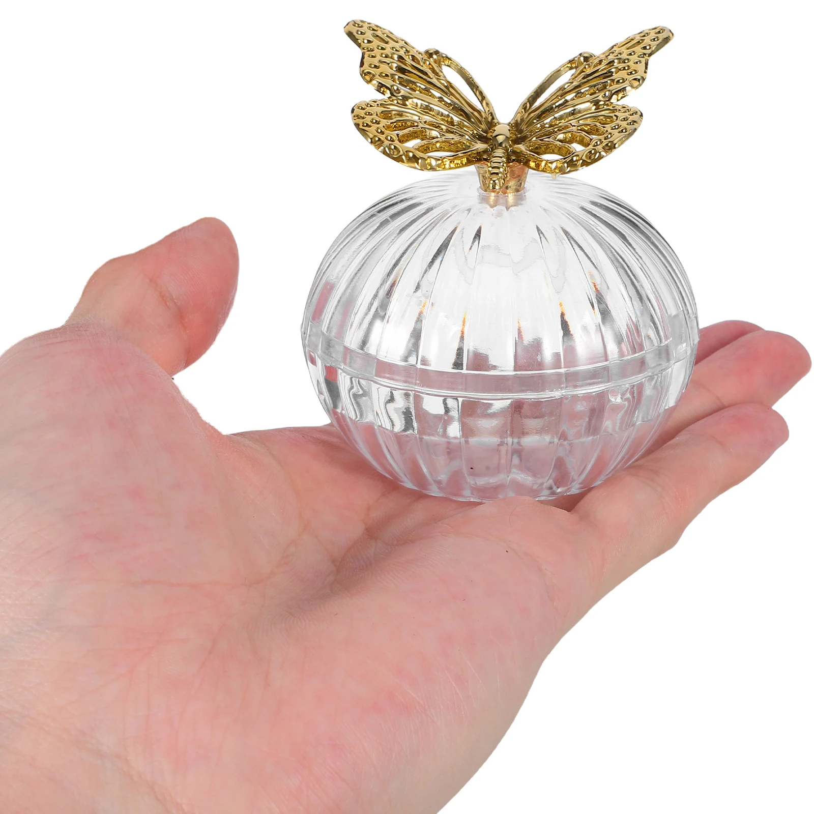 

12Pcs Wedding Candy Box Luxury Gold Plated Clear Round Bottom Plastic Treat Display Container for Wedding Party
