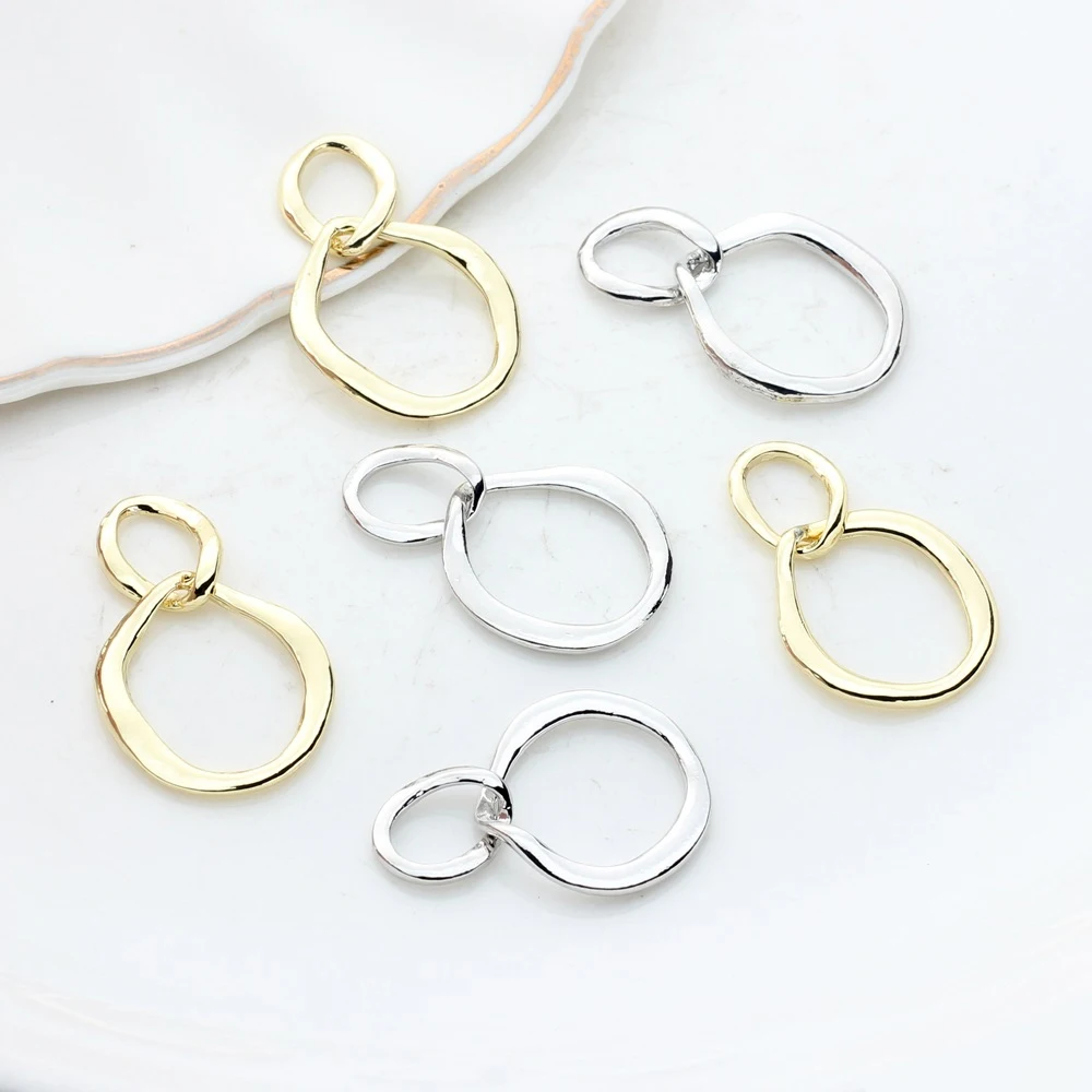 

10pcs Simple Cute Hollow Out Circle Shape Pendant Earring Necklace Bracelet Jewelry Making Accessories Handmade DIY Ornament