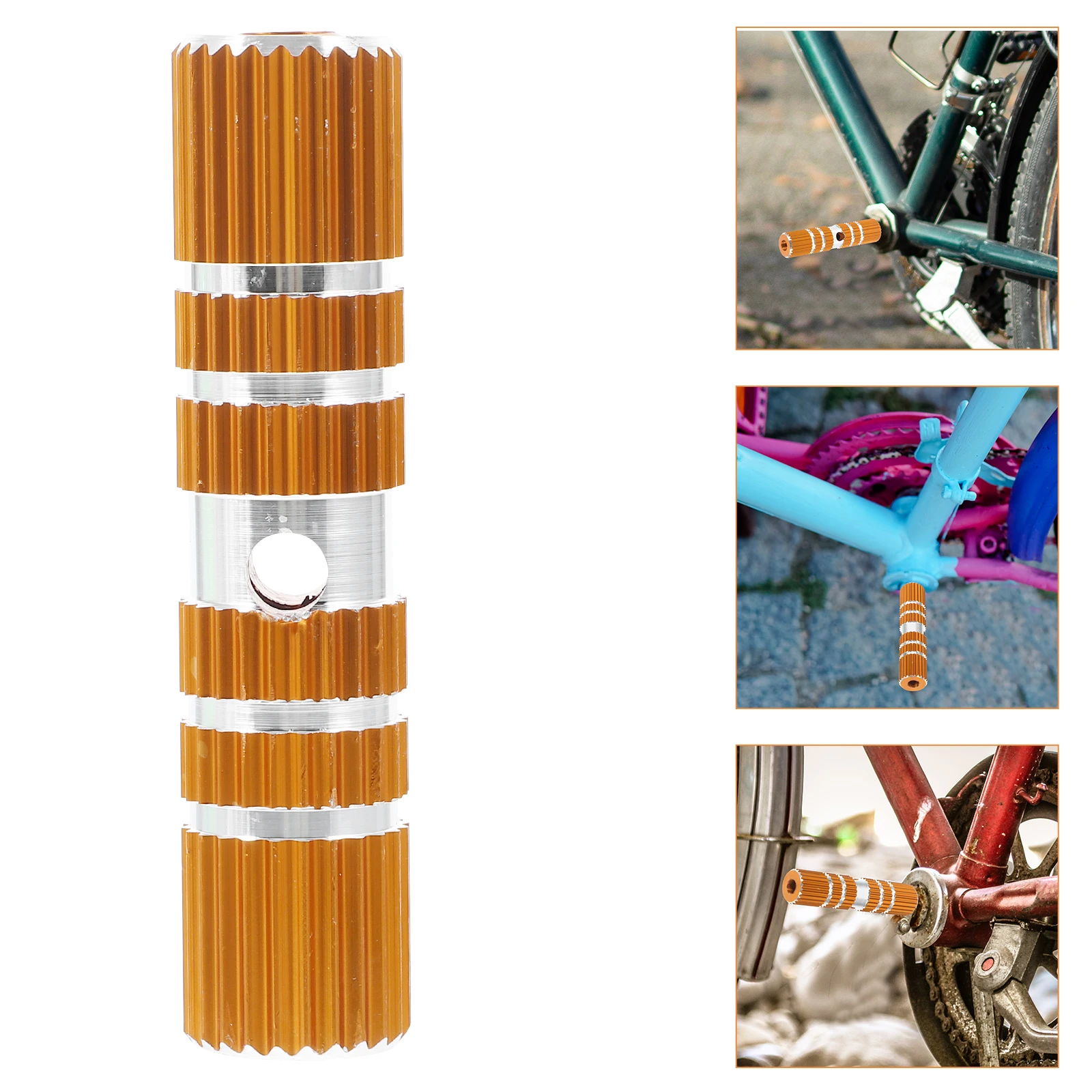 

2 Pair Bike Pegs 9.5mm 10mm Axle Peg Aluminum Alloy Footpeg Cylinder Pedal for Mountain Bikes Bicycle Accessories