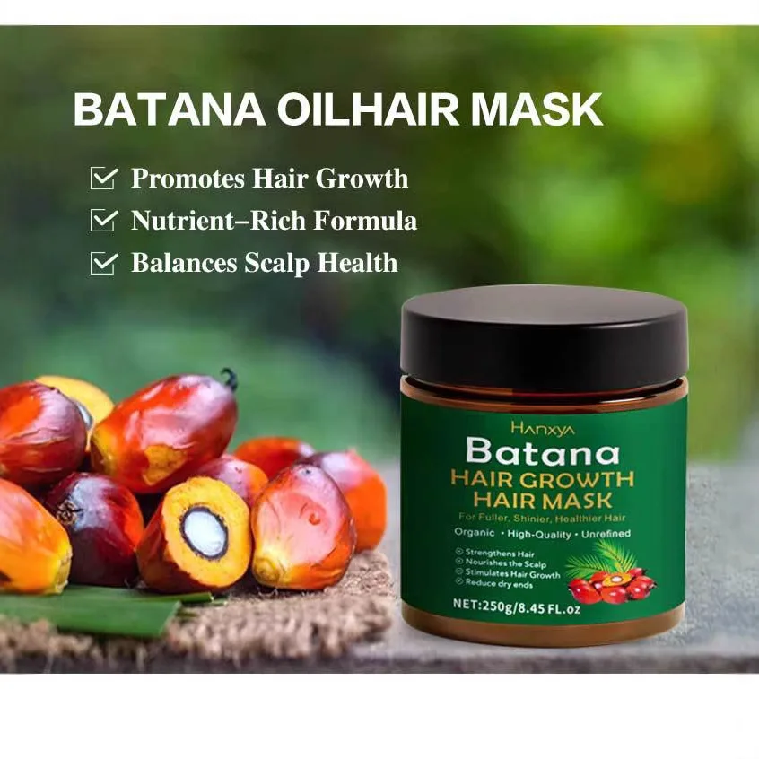 Masker Rambut Mentega Minyak Batana Pelembab, Set Sampo & Kondisioner Memperbaiki dan Menutrisi Rambut Kering