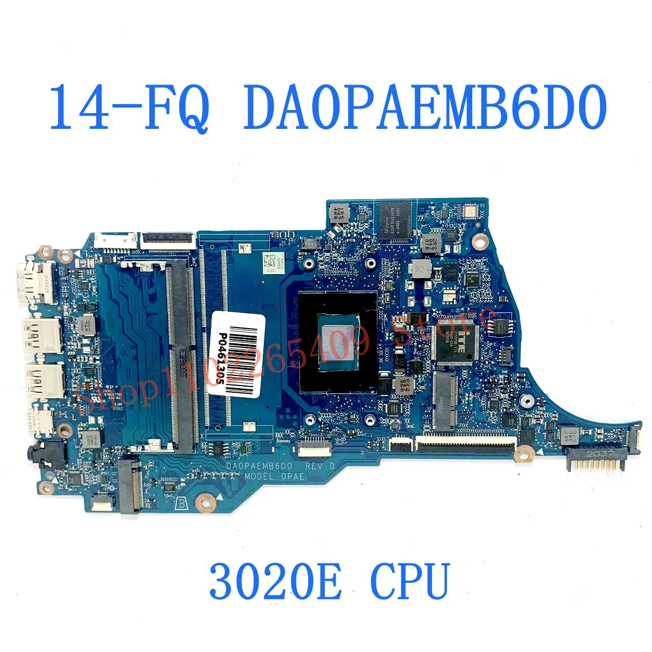 Mainboard M31198-601 M31198-001 For HP 14-FQ 14S-FQ 14-FR 14S-FR Laptop Motherboard DA0PAEMB6D0 W/ 3020E R5 3450U CPU 100%Tested