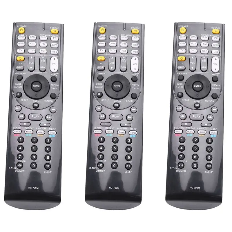ABVO-3X Remote Control RC-799M Replacement For ONKYO TX-NR616 TX-NR626 AV Receiver