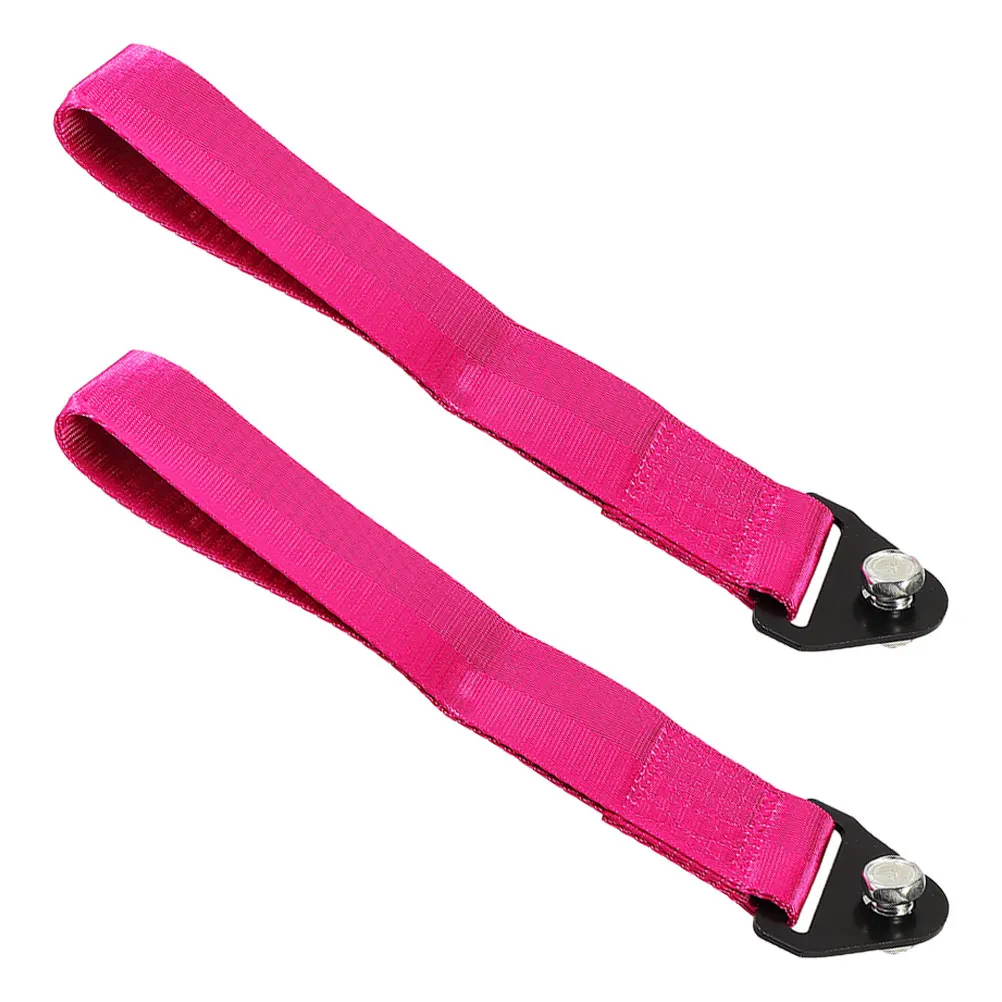 

2pcs Tow Rope Car Emergency Towing Strap Adjustable Bumper Straps Violet Atv Front Golf Cart Hook Racing Easy