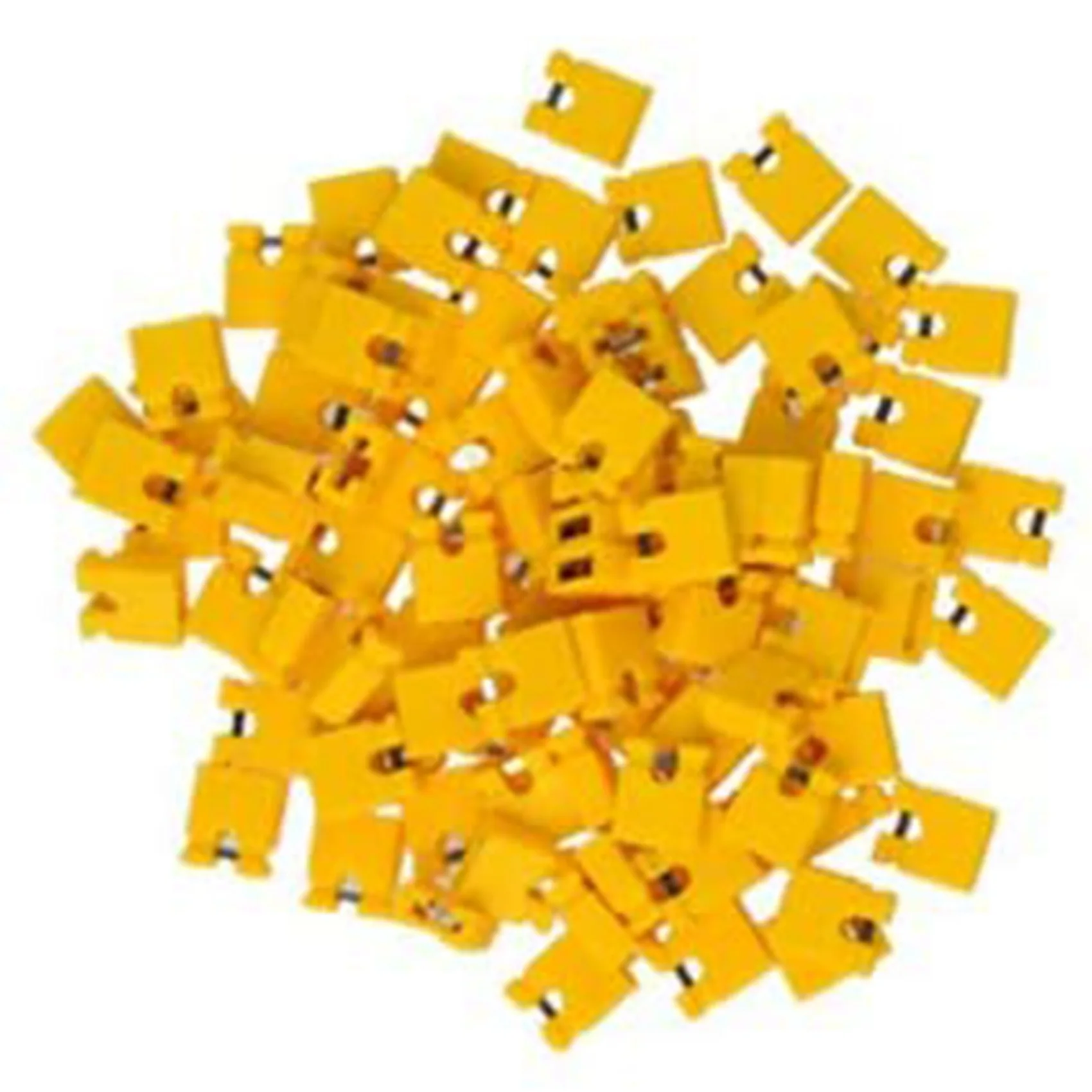 100Pcs 2.54MM Jumper Cap Open Type Shorting Cap Shorting Block Shorting Cap Socket Pin Header Connection Block,Yellow