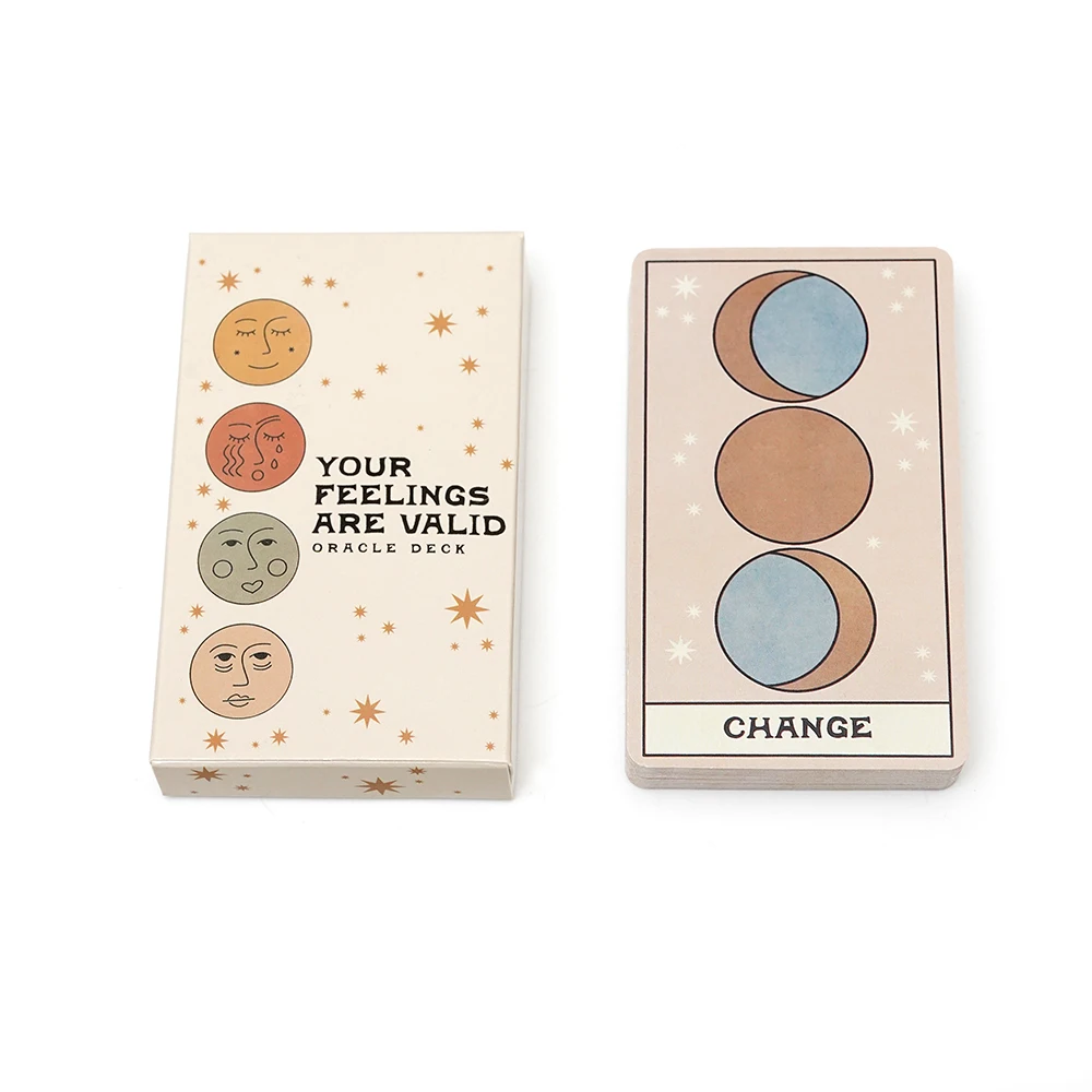 48 Pcs Cards Your Feelings Are Valid Oracle Deck 10.3*6cm Mental Health Oracle Mood Deck