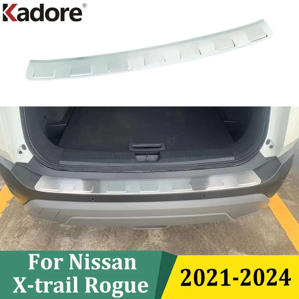 

Для Nissan Rogue X-Trail 2021-2024: Накладка на задний бампер, защита от царапин, внешняя отделка, аксессуары для стайлинга автомобиля