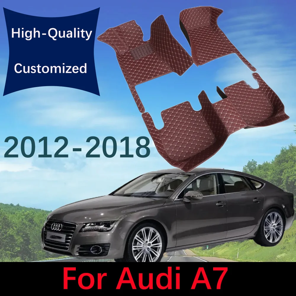 

Car Floor Mats For Audi A7 2012 2013 2014 2015 2016 2017 2018 Custom Leather Automobile Carpet Rugs Foot Pads Accessories