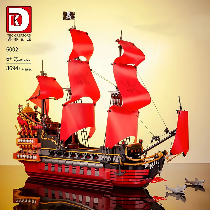 

DK 6002 The Revenge Pirate Ship DIY Toys Building Block Boys' Holiday Gifts Famous Film Series Model 3694Pcs