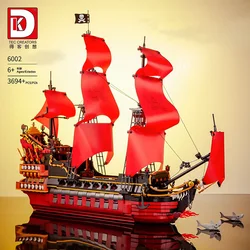 DK 6002 The Revenge Pirate Ship DIY Toys Building Block Boys' Holiday Gifts Famous Film Series Model 3694Pcs
