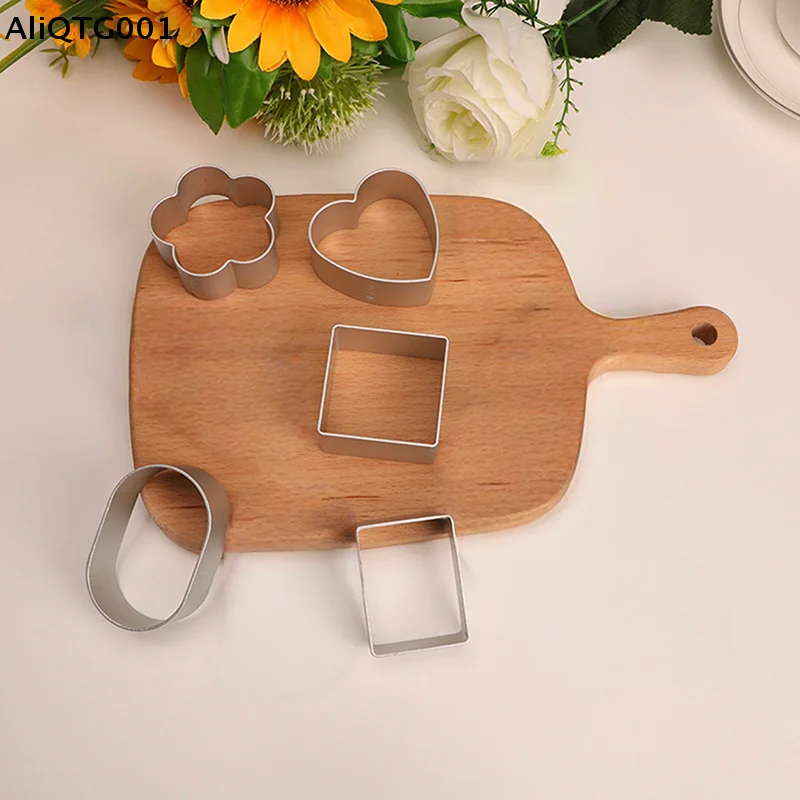 1 Piece Heart-Shaped Oval Square DIY Cookie Cutter Mold Baking Pastry Accessories Essential Baking Tools for Party Supplies