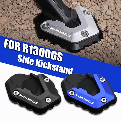 Accesorios para motocicleta, soporte lateral de aluminio, extensión de pie, almohadilla de soporte para BMW R1300 GS R1300GS Adventure R 1300 GS 2023-2025